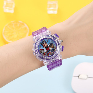 Montre créative colorée à quartz avec bracelet en acrylique et veilleuse, cadran 40 mm, autonomie de 2 ans, style dessin animé pour enfants (primaire et collège) - Product Image 6
