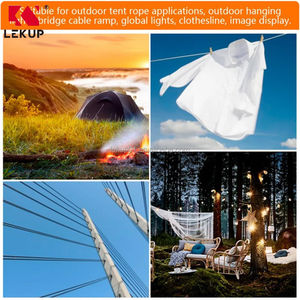 Kit d'assortiment de câbles métalliques en acier inoxydable de 1/8 po avec manchons de boucle et poinçons, et serre-câbles, pour <span class=keywords><strong>corde</strong></span> à <span class=keywords><strong>linge</strong></span> et treillis, 82 pieds - Product Image 5
