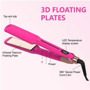 Chuyên nghiệp chất lượng cao hồng ngoại tấm Titan tóc ép tóc với Ionic rộng phẳng Irons cho Keratin sử dụng - Product Image 5