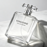 Flacon de parfum carré en verre pour couple de mariés, vente en gros, boîte cadeau gravée sur mesure, souvenir OEM YS Glass