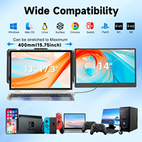 S1 14 pouces moniteur USB-C Portable double écran Extender rétro-éclairé LCD IPS panneau 13 ''-17.3'' ordinateurs portables compatibles MAC Win PC Gaming