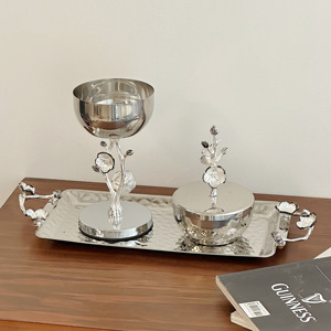 Ensemble de brûleurs d'encens en acier inoxydable de luxe moderne de 3 pièces de style arabe de bonne qualité pour la maison Propriétés aromatiques Carton emballé - Product Image 4