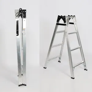 150KG Double-sided folding industrial step ladder 2 in 1 extension outdoor used industrial aluminum working ladder