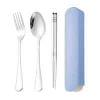 Boîte à déjeuner pomme en acier inoxydable, Double isolé thermiquement avec cuillère fourchette couteau ensembles de vaisselle, Pot à soupe rond de polissage