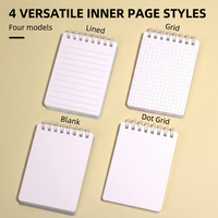 Cuaderno de Espiral A7 de Plástico Resistente con Borde Seguro y Cubierta Resistente al Agua para el Trabajo Diario