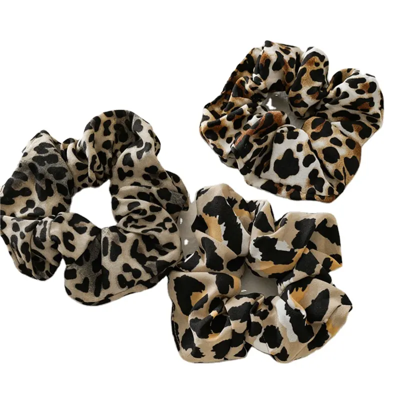 Leopard Snake Impresso Scrunchies Para As Mulheres Menina Elastic Hair tie Titular Rabo de Cavalo Rubber Hair Band