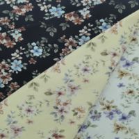 Tissu imprimé numérique 100 % coton tendance 2026, sergé 185 g/m², motif floral, pour robe, chemise et vêtement