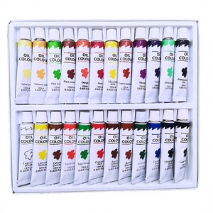 JINGHUA OC24 Fournitures Scolaires Kit Artistique 24 Couleurs 12ml Tubes en Aluminium Peintures à l'Huile Couleurs Vives pour Étudiants ou Enfants - Product Image 3
