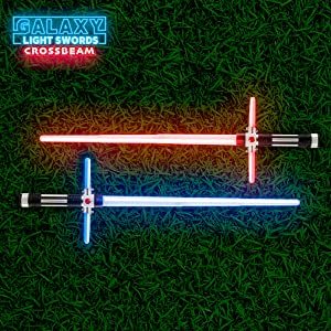 Espada Cruzada Iluminada con LED y Sonido para Fiestas Temáticas, Sable de Luz de Mano - Product Image 2