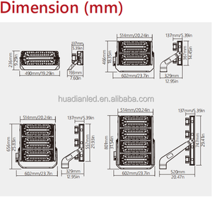 300W mô-đun 45000lm dẫn chiếu sáng sân vận động dẫn ánh sáng Lũ lụt 600W 900W 1200W dẫn ánh sáng Lũ lụt cho bóng đá bóng chày sân tennis - Product Image 6