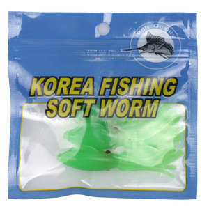 Señuelo de pesca que brilla en la oscuridad, cebo suave de PVC de 8cm para pesca en el mar, pesca de caballa desde embarcación, paquete de 3 - Product Image 5
