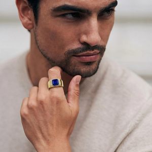 Anillos de Compromiso de Oro Sólido de 10K, 14K y 18K para Hombre con Piedras Preciosas, Anillo de Aniversario de Bodas con Gema de Corte Asscher Cuadrado de 2-5CT en Oro Real - Product Image 6
