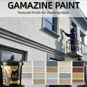 Revêtement extérieur Gamazine avec effet Graffiato |   Peinture anti-fissures à couche épaisse, matériau de façade durable résistant aux intempéries, durée de vie de 20 ans - Product Image 1