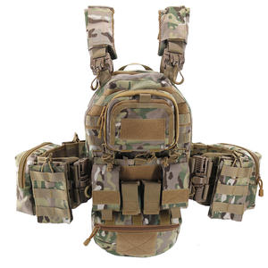 Ensemble de gilet tactique robuste, gilet d'entraînement camouflage, système de déverrouillage rapide, équipement de terrain multifonctionnel, sac de gilet tactique - Product Image 2