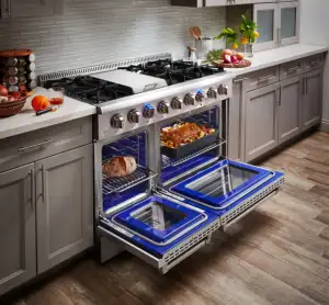 304 Stainless Steel 48 Inch Gas Range With Gas Oven