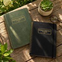 Agenda hebdomadaire 2027, carnet à spirales en PU, couverture rigide de qualité supérieure, format A5, papier 100 g/m², agenda, estampage à chaud doré, meilleurs cadeaux, Cuadernos