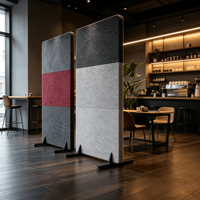 Panneau acoustique à trois faces 60x120cm en fibre PET, écran de bureau pliable, absorption acoustique, vente en gros