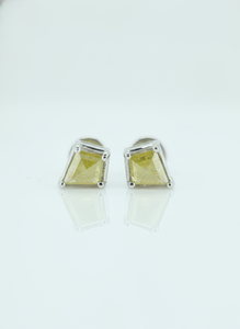 14K Gold Trendy Yellow Natural Kite <b>Diamond</b> <b>Earrings</b> Women's - Product Image 5