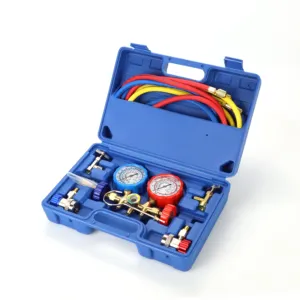 C303 hvac מערכת קירור אוויר אוטומטי מרכך טעינה סעפת מד סט פליז r134a r502 r410a r404 לחץ לחץ - Product Image 1