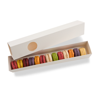 Boîte de rangement personnalisée de luxe noire pour biscuits, macarons, sushis et chips, en papier d'art, pour cadeaux et aliments