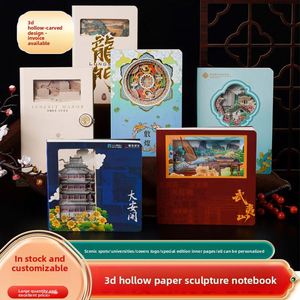 3D Three-Dimensional Hollowed-Out A5 Thick Custom Business Logo Notebook Set Gift <b>Notepad</b> Production - Product Image 2