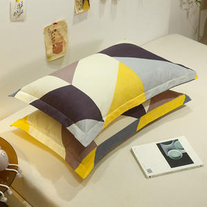 Federa per Cuscino in <span class=keywords><strong>Cotone</strong></span> Personalizzata per Hotel, Design in <span class=keywords><strong>Raso</strong></span> <span class=keywords><strong>di</strong></span> Alta Qualità, Morbida sulla Pelle, Bianca - Product Image 2