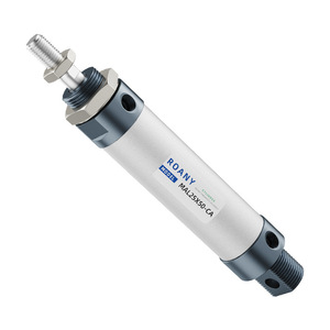 Mini-cylindre pneumatique Airtac 25x50 mm, corps en aluminium, double action, connexion filetée - Product Image 1