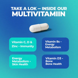 Cápsulas Multivitamínicas al por Mayor, Apoyo Inmunológico y Energético para Hombres y Mujeres, Suplemento Diario de Vitaminas y Minerales - Product Image 5