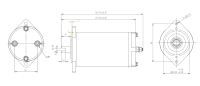 Moteur à courant continu hydraulique ZD-1505 haute efficacité 24V 500W pour palan automatique étanche avec commutation de brosse pour utilisation de ventilateur d'appareil ménager
