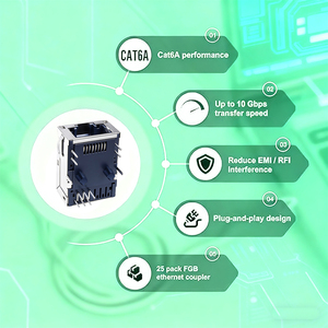 Phổ khả năng tương thích cat6A RJ45 nữ cắm Viễn Thông Tủ thiết bị chuyển mạch Modem RJ45 kết nối - Product Image 5