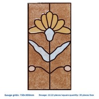 Carreaux muraux en céramique émaillée motif floral, style français rétro moderne et simple, pour salle de bain, cuisine, balcon, entrée et moulures murales