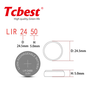 Lir2450h 200mAh 3.7V có thể sạc lại hình trụ Lithium <span class=keywords><strong>Ion</strong></span> nút di động pin cho smartwatches - Product Image 6