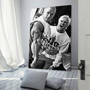Toile d'art murale avec portrait de Tom Platz, culturiste, impression sur toile, décoration murale motivante pour la salle de sport, la remise en forme, fabriqué en Chine - Product Image 1