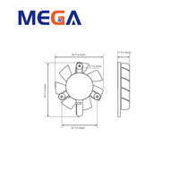 Ventilateur sans balais DC 12V 60mm 17.1-34.5dB-A à faible bruit 2300-4500RPM pour châssis et boîtier de serveur