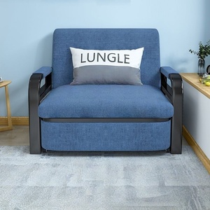 Sofá Cama Plegable para Espacios Pequeños, Sofá Individual Multifuncional, <span class=keywords><strong>Extensible</strong></span>, con Funda Extraíble de Tela - Product Image 3