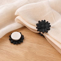 Magnet Hijab Tanpa Peniti, Penjepit Kerudung Bunga Magnetik Kuat, Bros Pin Buatan Tangan dari Paduan Seng, Aksesoris Empat Musim, 12pcs