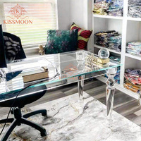 Meubles d'hôtel modernes, taille personnalisée, tables en plastique transparent, acrylique, verre trempé pour les mariages