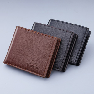 Cartera Corta de Cuero PU <span class=keywords><strong>para</strong></span> Hombre, Estilo Juvenil, Multifuncional, Delgada, Nueva, con Cierre de Cremallera, Tarjetero <span class=keywords><strong>al</strong></span> <span class=keywords><strong>por</strong></span> <span class=keywords><strong>Mayor</strong></span> - Product Image 4