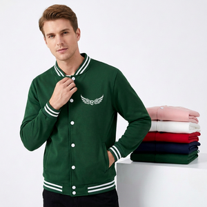 Veste universitaire unisexe en coton, col marin, couleur unie, décontractée, coupe classique, tricotée, à un seul bouton - Product Image 1