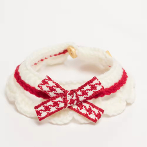 Collare in morbida pelle di lusso giapponese per gatti, con stampa fantasia, decorato con piume in lega, sciarpa per gattini, asciugamano per cani, accessori per animali domestici - Product Image 2