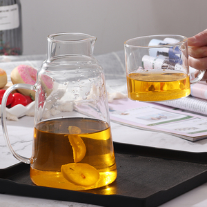 Bình thủy tinh nóng/lạnh nước Jug nước trái cây đồ uống bình và cup cao cấp <span class=keywords><strong>Pitcher</strong></span> Set với cup <span class=keywords><strong>Glass</strong></span> nước Jug cho Đảng - Product Image 3