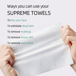 Serviettes faciales douces en viscose biodégradable à séchage rapide, couleur unie, grandes, non tissées, pour usage domestique, personnalisation OEM - Product Image 4