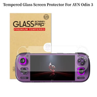 Protection d'écran en PC trempé pour console portable AYN Odin 3 avec bords incurvés, film pleine surface, emballage en boîte couleur