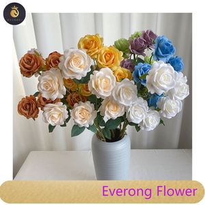 Seis <span class=keywords><strong>rosas</strong></span> <span class=keywords><strong>dulces</strong></span> decoración larga mariage flores artificiales decorativas - Product Image 4