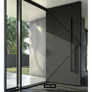 <span class=keywords><strong>Porte</strong></span> pivotante <span class=keywords><strong>d</strong></span>'<span class=keywords><strong>entrée</strong></span> moderne en acier blindé avec façade en bois, nouveau design 2021, meilleur <span class=keywords><strong>prix</strong></span> - Product Image 2