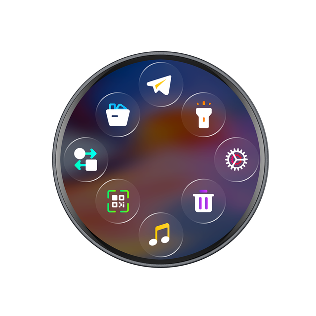 LCD Display Touchscreen Rotatable Design Rechargeable Battery Plastic Body 1.85 Inch Screen Smart Digital Photo e-Badge Badge