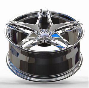 Jantes de voiture de sport 5x114.3 5x112 18 20 22 24 pouces, chrome miroir, monobloc, pour Audi Tesla BMW - Product Image 1