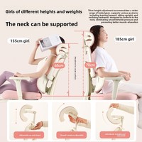 Chaise de bureau ergonomique rose pour filles, avec siège rehausseur de hanches, confortable pour de longues heures de travail sur ordinateur