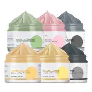 Blackheads acne remover mud mask charcoal green tea dead sea pink rose clay face mask