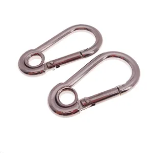 ALC07 Factory Supply 316 Stainless Steel Snap Hook With Eye Metal Carabiner